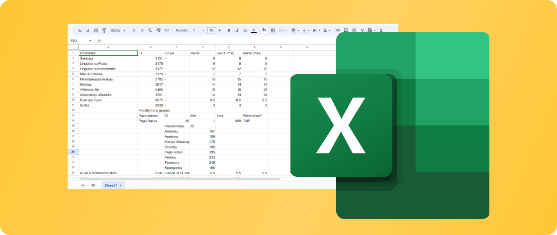 import from excel